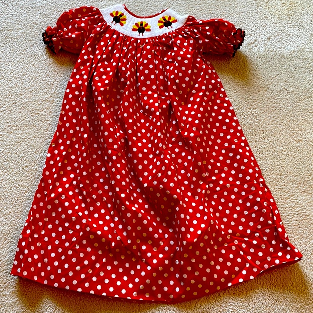 Gorgeous Embroidered neck collar Turkey Girls dress